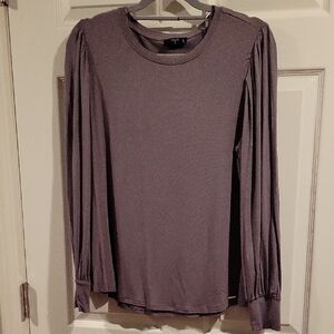 Tahari Gray Long Sleeve Top
